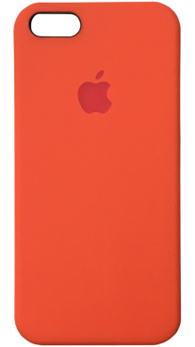 Чехол Silicone Case для iPhone 5/5s/SE оранжевый в Тюмени